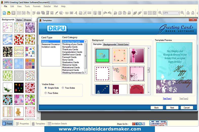 Printable Greeting Cards Maker Software software
