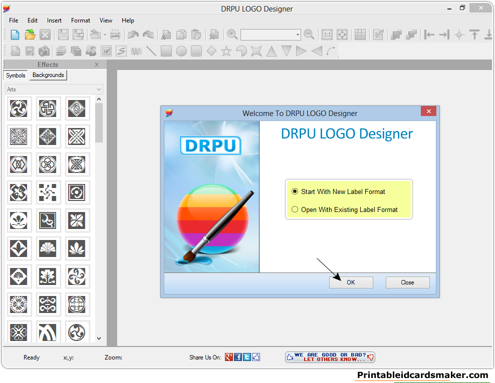 Logo maker software screenshots for how to create business organization