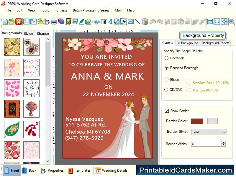 Windows 10 Wedding Invitation Card Software full