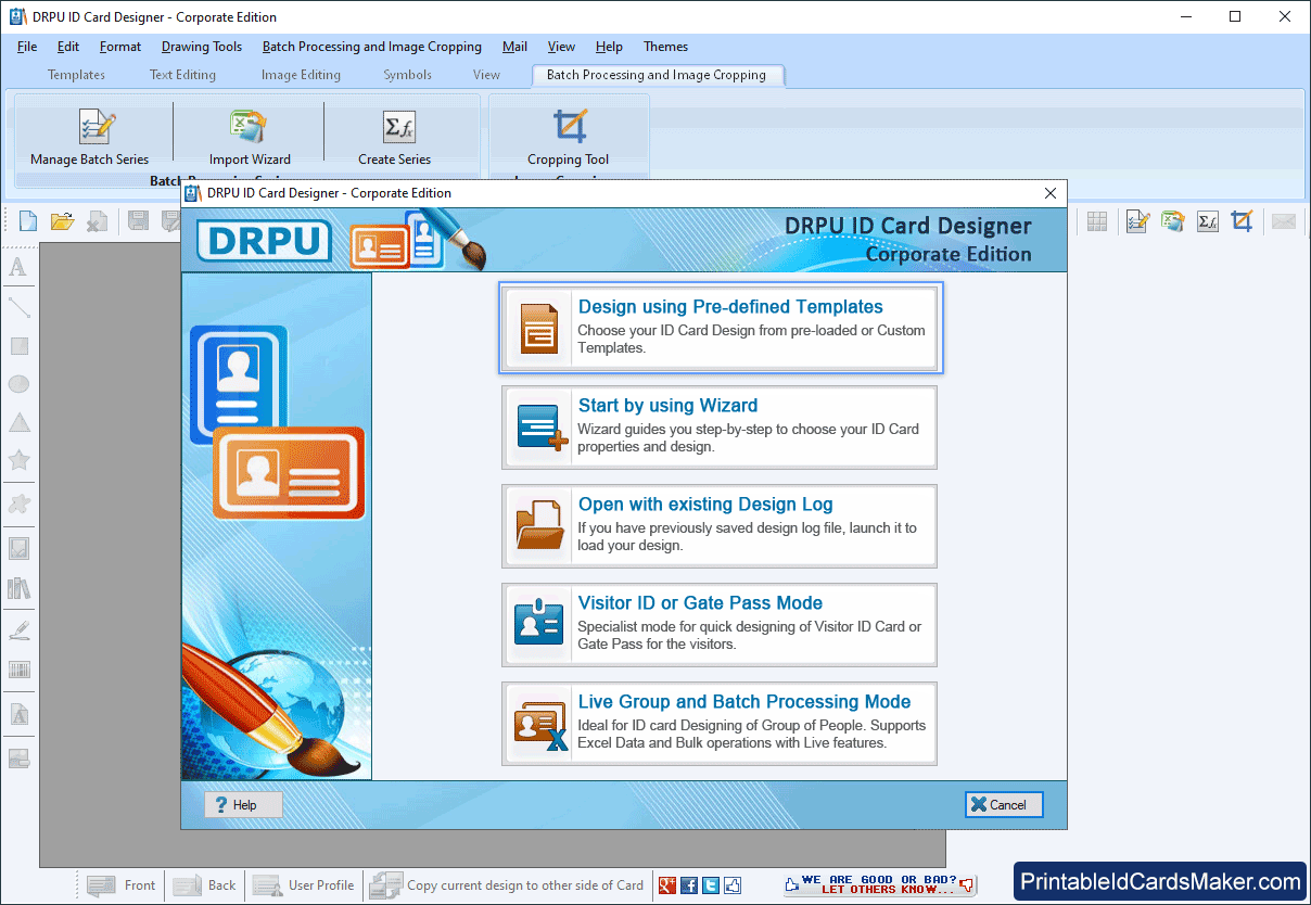 Select Pre-defined Templates